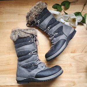 Blondo Sport Sasha Waterproof AguaProtect Calf Winter Snow Boots Gray 6